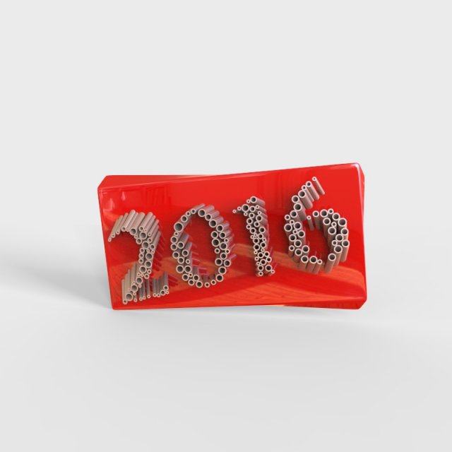 new year 2016 3D मॉडल .c4d .max .obj .3ds .fbx .stl .blend 