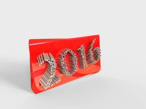 new year 2016 3D Model