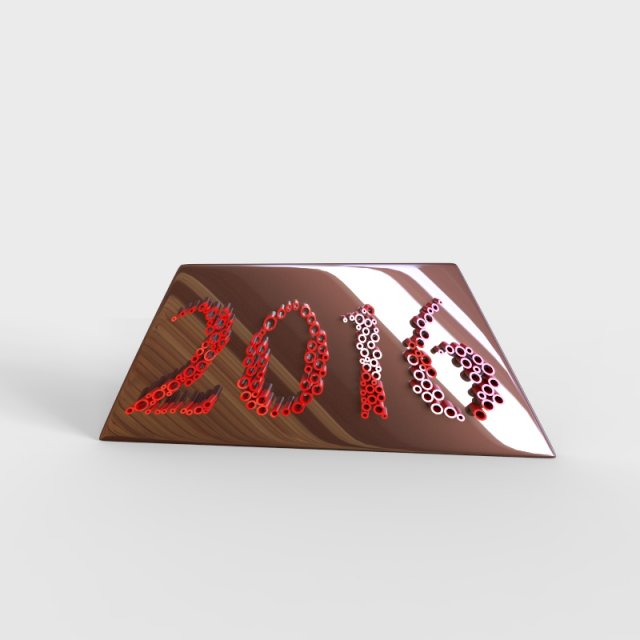 new year 2016 3D 모델 .c4d .max .obj .3ds .fbx .stl .blend 