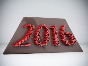 new year 2016 3D 모델