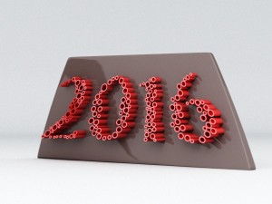 new year 2016 3D 모델
