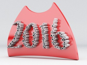 new year 2016 Model 3D