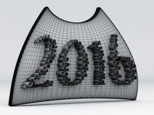 new year 2016 Model 3D