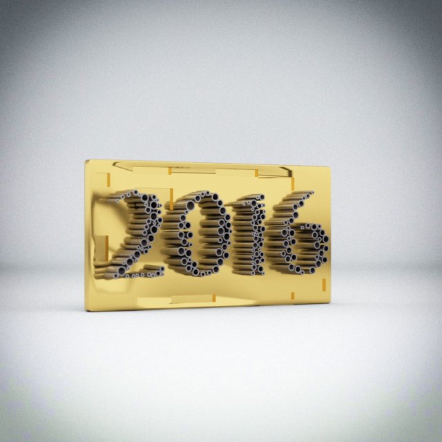 new year 2016 Modelo 3D .c4d .max .obj .3ds .fbx .stl .blend 