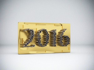 new year 2016 Modello 3D