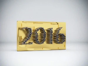 ano novo 2016 Modelo 3D