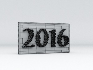 new year 2016 Modelo 3D