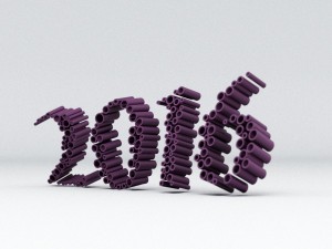 new year 2016 3D Model