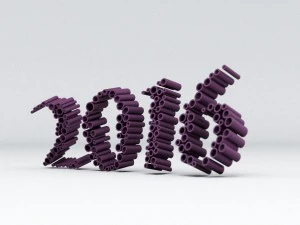 new year 2016 3D Model