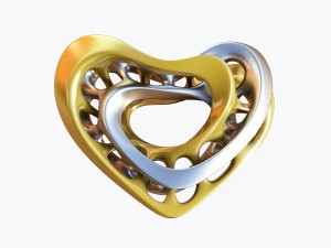 love heart Modello 3D