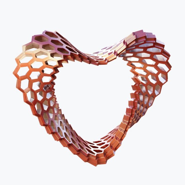 love heart 3D Model .c4d .max .obj .3ds .fbx .stl .blend 