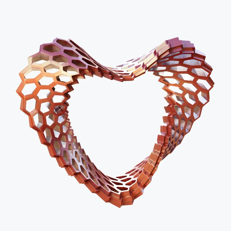 love heart 3D Model .c4d .max .obj .3ds .fbx .stl .blend 