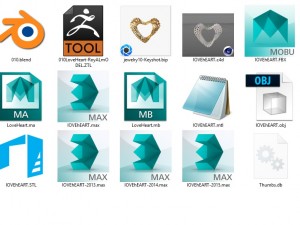love heart 3D Model