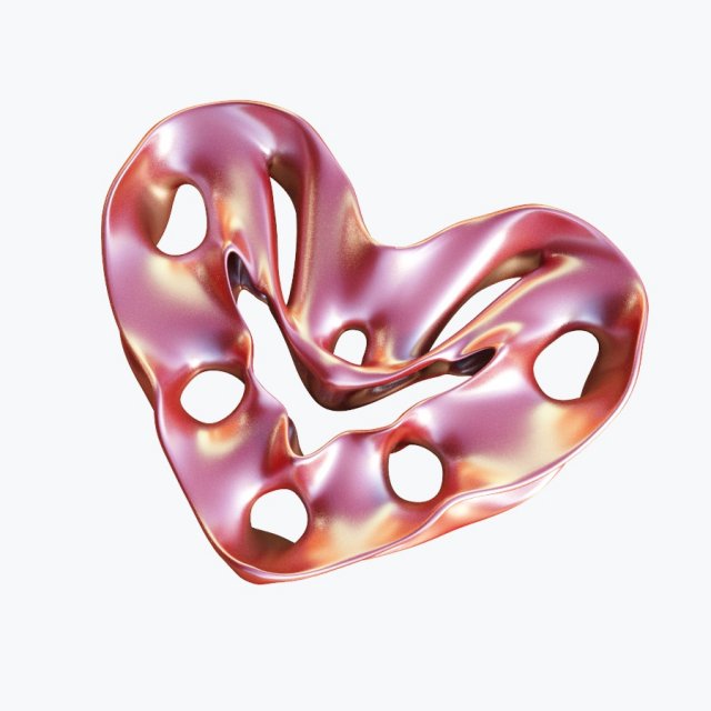 love heart Model 3D .c4d .max .obj .3ds .fbx .stl .blend