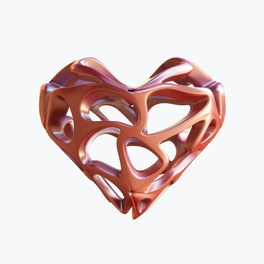 love heart 3D Model .c4d .max .obj .3ds .fbx .stl .blend 