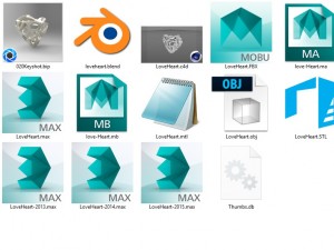 love heart 3D 模型