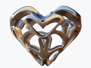 love heart Modello 3D