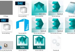 bola de futebol Modelo 3D