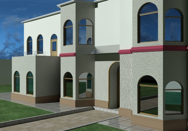 house exterior Model 3D .c4d .max .obj .3ds .fbx .stl .blend 