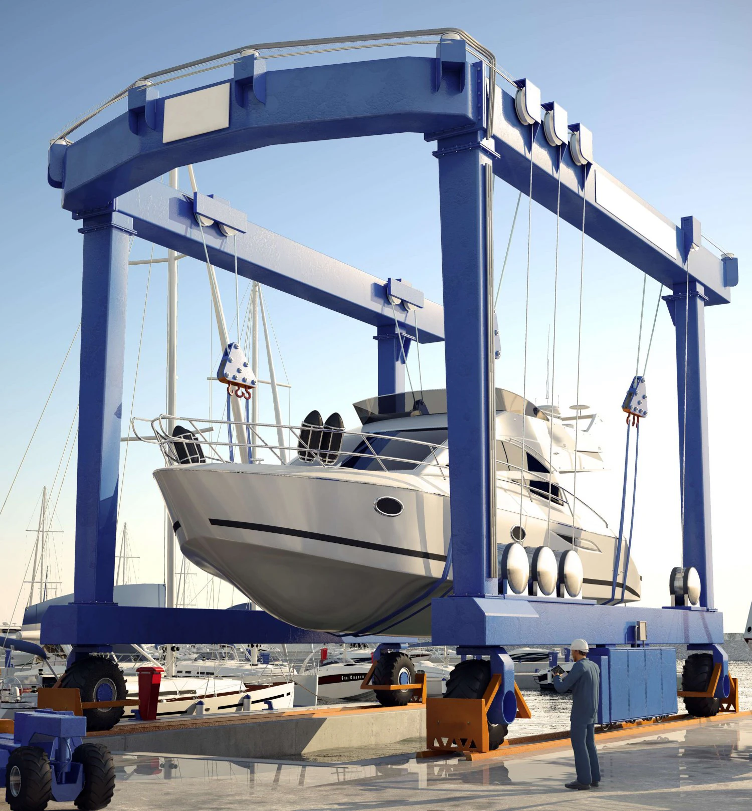 boat lift 3D Model .c4d .max .obj .3ds .fbx .stl .blend 