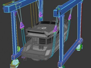 boat lift 3D Model