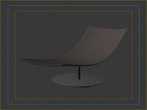 grey chair 3D मॉडल