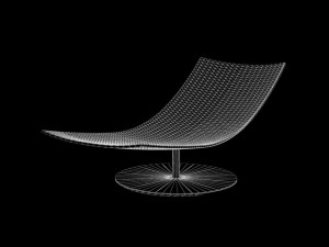 grey chair 3D मॉडल