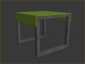 green table Modèle 3D