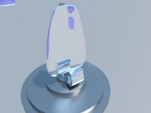 blue police light Modello 3D