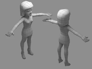 low poly people 3D Model