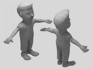 low poly people 3D Model
