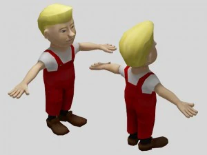 low poly people 3D Model