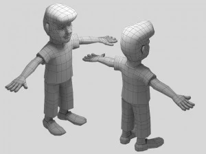 low poly people 3D Model