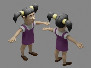 low poly people 3D Model