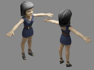 low poly people 3D Model