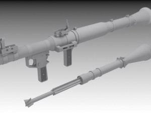 rpg rocket launcher Model 3D