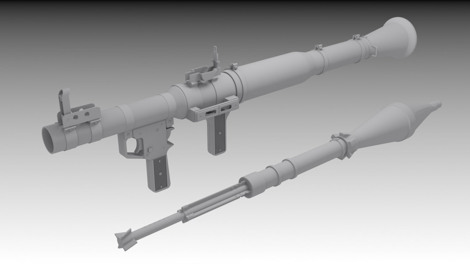 Модели рпг. Базука Rocket Launcher. Базука 3д модель. РПГ 26 3д модель. Bazooka 3d модель.