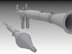 rpg rocket launcher Modello 3D
