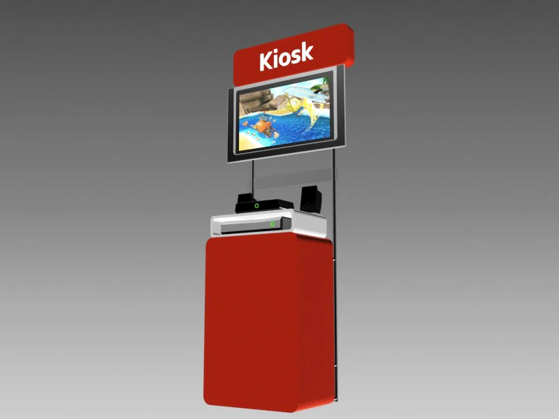 kiosk 3D Model .c4d .max .obj .3ds .fbx .stl .blend 