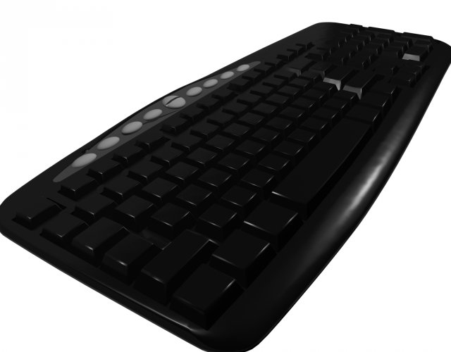 keyboard black Modèle 3D .c4d .max .obj .3ds .fbx .stl .blend 