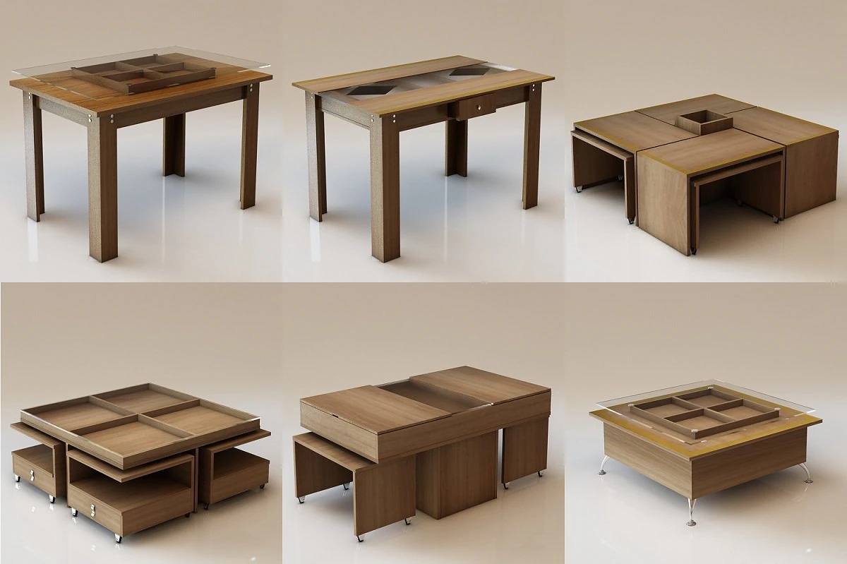 6 table 3D Model .c4d .max .obj .3ds .fbx .stl .blend 