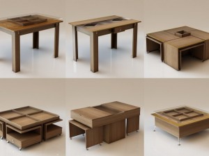 6 table Modelo 3D