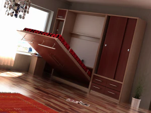 wall bed collection 3D Model