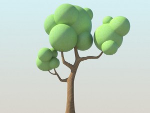 cartoon tree1 Modelo 3D