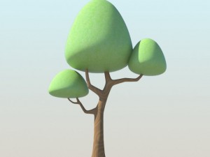 cartoon tree1 3D 모델