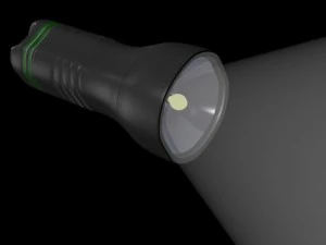 simple flashlight model 3D Model