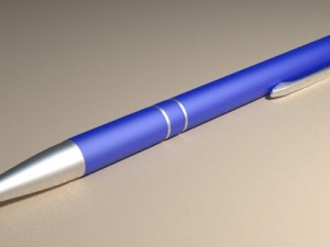 blue promotional ballpen 3D-Modell