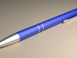 파란색 프로모션 볼펜 3D 모델