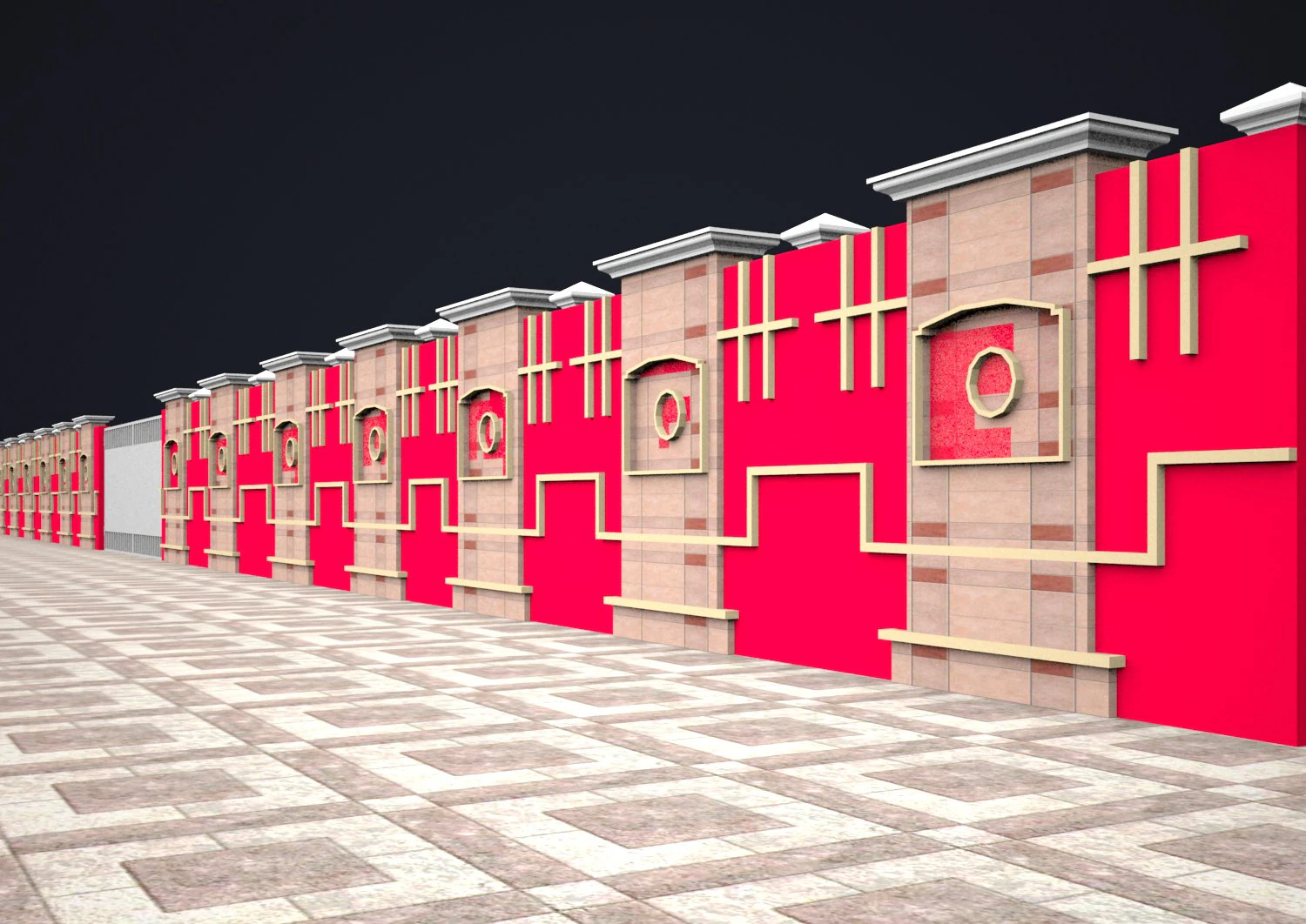 wall interior 3D Model .c4d .max .obj .3ds .fbx .stl .blend 