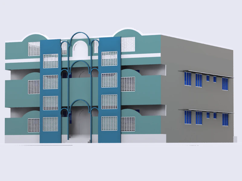 home 1 50x56 elevation 3D Model .c4d .max .obj .3ds .fbx .stl .blend 